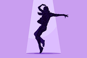 Urban Dancer Silhouette Set, a Person Illustration by MISS CHATZ