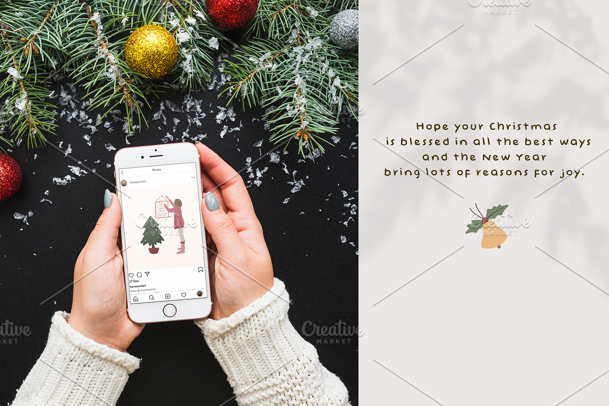 Christmas Winter Family, a Decorative Illustration by Hanazumi (Photo 9 of 12)