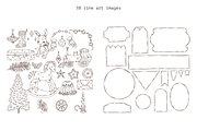 Vintage Christmas, a Seasonal Illustration by Digitaliya (Thumbnail 2 of 9)