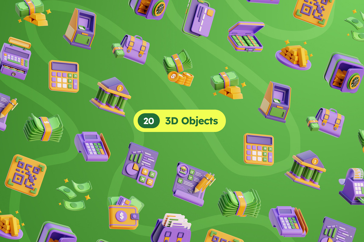 Finance & Accounting 3D Icons, an Object 3D Model by Rakata Studio (Photo 5 of 7)