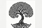 Elegant dream tree silhouette design, a Healthcare Illustration by Amazin_art (Thumbnail 37 of 49)