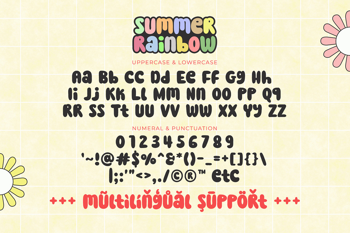 Summer Rainbow - Cute Display Font, a Handwritten Font by Airotype (Photo 9 of 10)