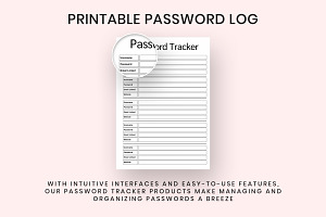 Password Tracker Printable