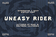 Uneasy Rider | Hand Drawn Wavy Font, a Sans Serif Font by ziggydotcom (Thumbnail 1 of 4)