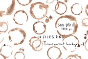 Coffee Stains Watercolor ClipArt, an Illustration by MaraquelaStudio (Thumbnail 2 of 3)