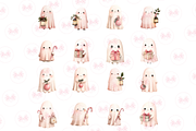 Cute Christmas Ghost Clipart, an Illustration by Markicha Art (Thumbnail 3 of 6)