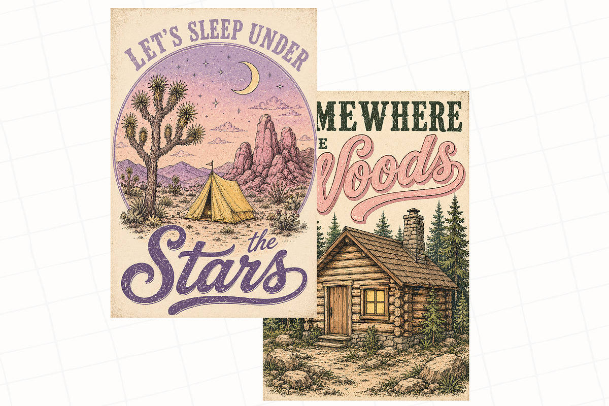Summer Outdoor Adventures Cards, a Seasonal Illustration by OK Design (Photo 3 of 3)