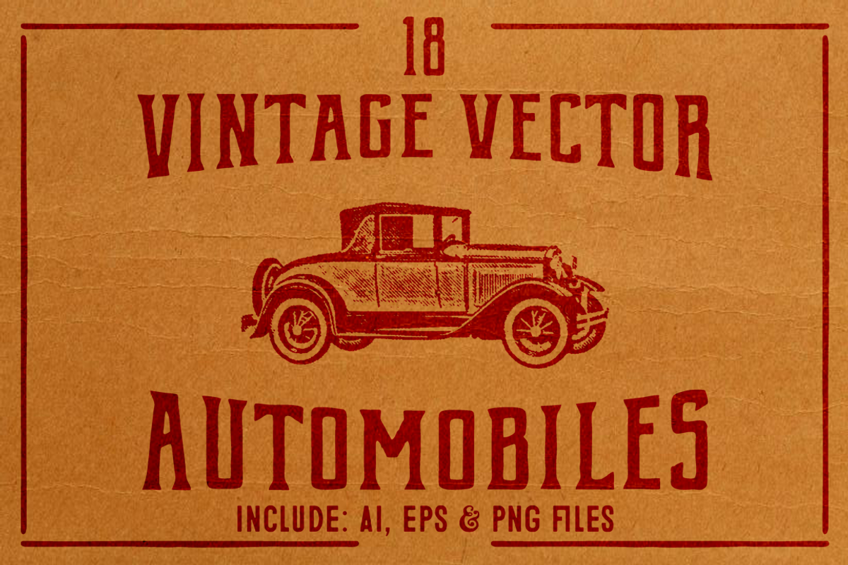 Halftone Vintage Cars, an Object Graphic by Bart Wesolek (Photo 1 of 3)