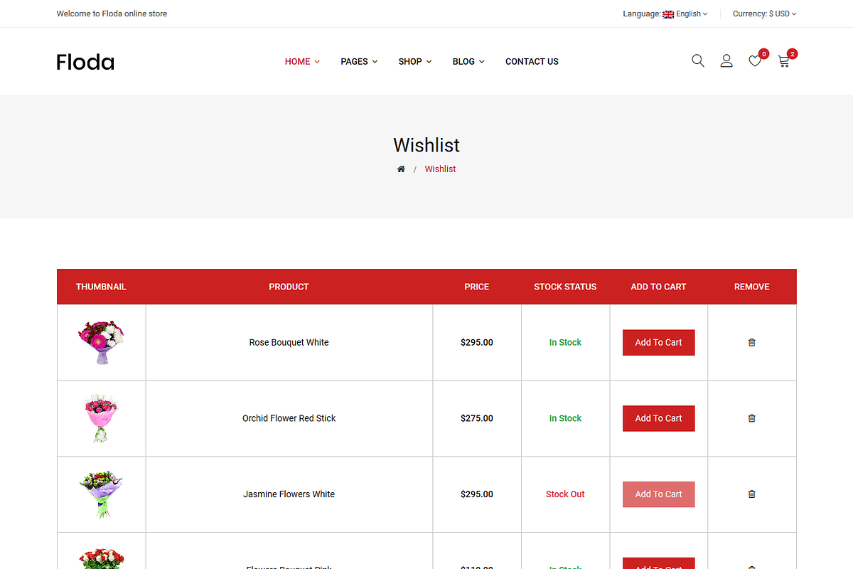 Flower Shop HTML Template - Floda preview 3