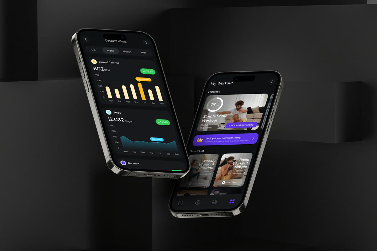 SuperFit Workout Fitness Mobile App, an UI Kit Template by Lumina_ui_ux202 (Photo 3 of 7)