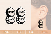 Mom Wood Earrings SVG Bundle, an Object Graphic by jannatulpakhi (Thumbnail 2 of 6)