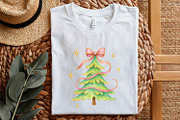 Watercolor Christmas Tree With Pink, an Illustration by SharpMarketplace (Thumbnail 5 of 9)