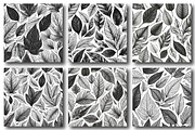 Intricate Black and White Leaf Seaml, an Illustration by DreamPrint404 (Thumbnail 2 of 5)