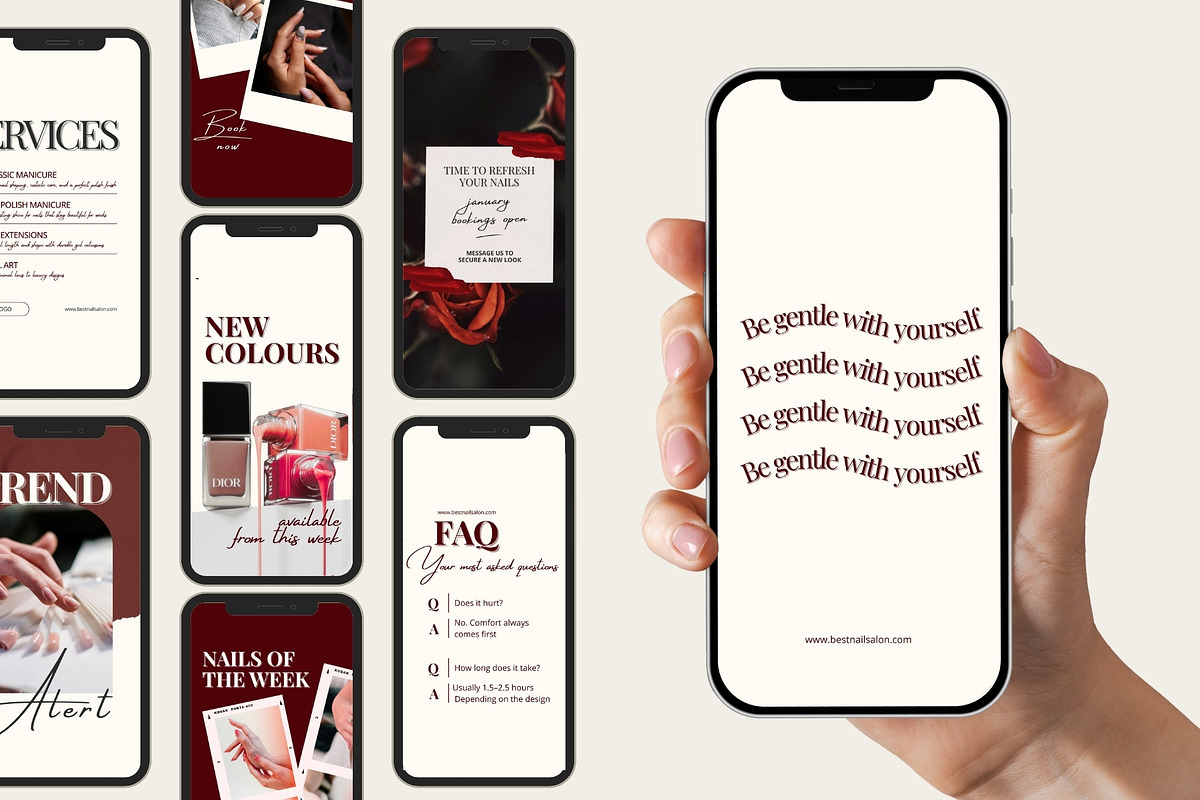 Nail Social Media Templates Bundle, a Social Media Template by Anna Design Studio (Photo 7 of 13)