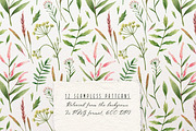 Wild flowers watercolor clipart, an Illustration by a_ptichkina (Thumbnail 4 of 7)