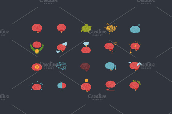 20 x Brain icons preview 5