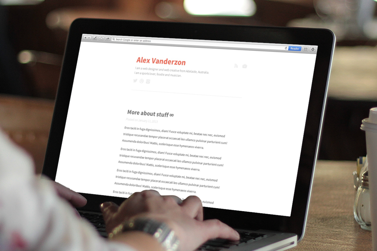Just Type Tumblr Theme, a Websites & App Template by alexvanderzon (Photo 3 of 5)