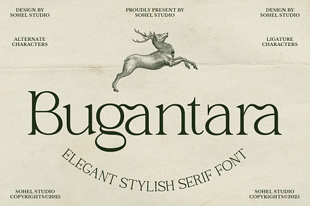 Bugantara - Elegant Thin Serif Font, a Serif Font by Sohel Studio