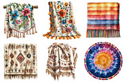 Boho Style Tapestry & Blanket Bundle, an Illustration by Pixels.Craft (Thumbnail 2 of 10)