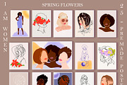 WOMEN & FLOWERS modern line art, an Illustration by ArtOLB (Thumbnail 2 of 11)