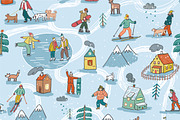 Winter, a Pattern Graphic by GooseFrol (Thumbnail 3 of 8)