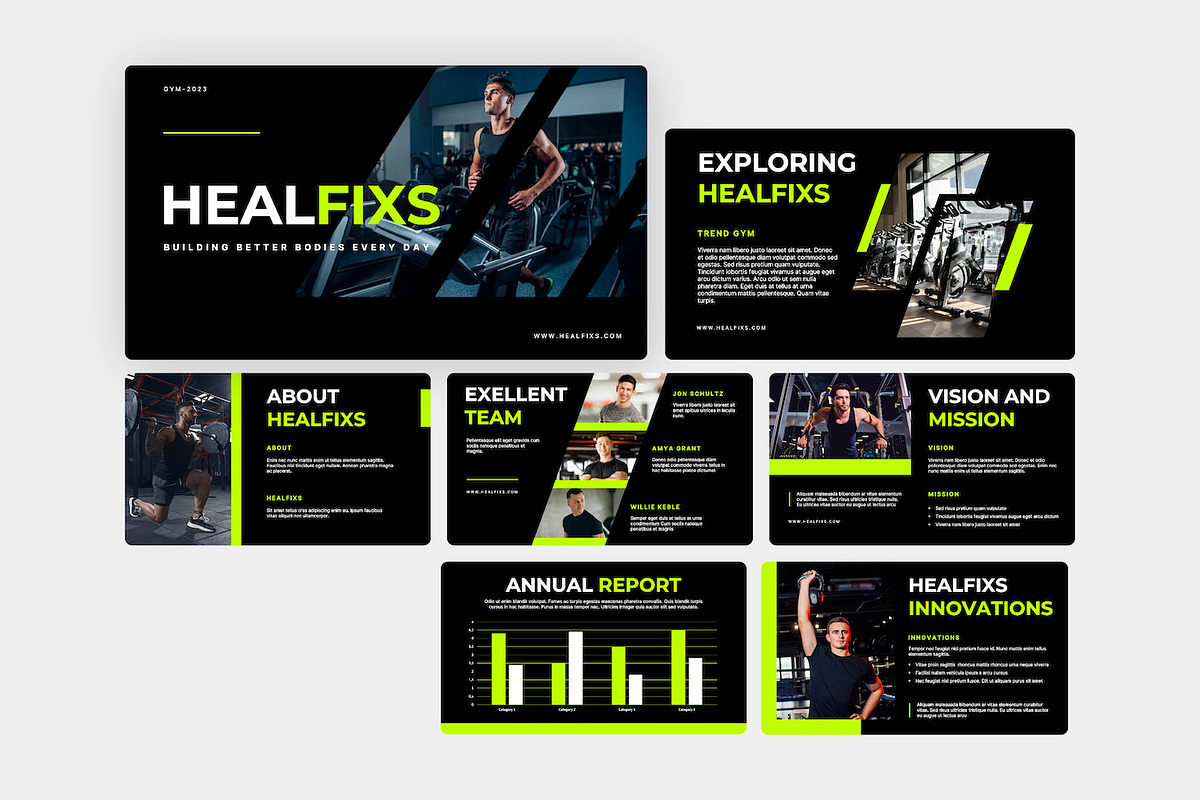 Healfixs Gym PPTX Presentation, a Presentation Template by Kren Studio (Photo 6 of 8)