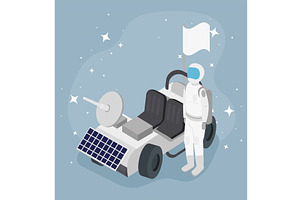 Astronaut And Cart