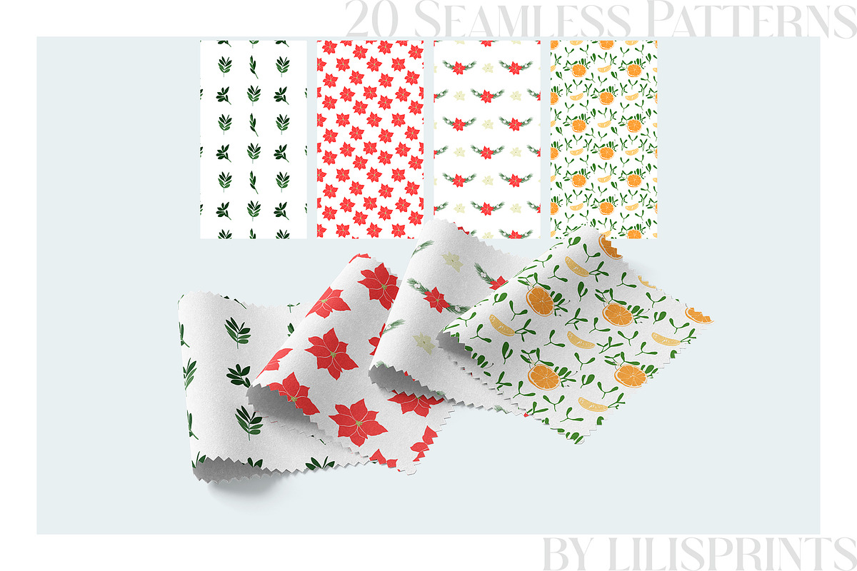 Winter floral clipart collection, an Illustration by lilisprints (Photo 6 of 7)