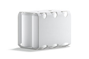 White Six 550ml Can Pack 3D Model, an Object 3D Model by rebrandy (Thumbnail 3 of 9)