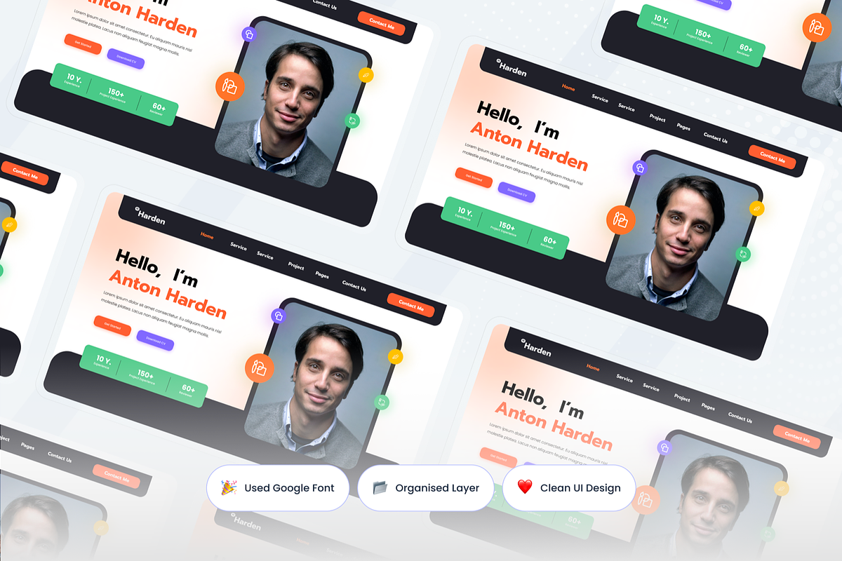 Harden - Creative Agency Hero Header, a Templates & Theme by SquidPixey (Photo 2 of 3)