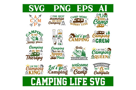 Camping Life SVG, Camping PNG Bundle