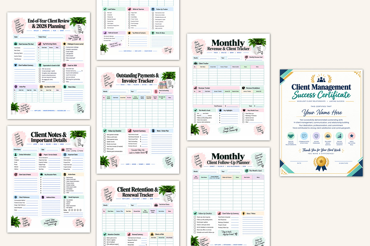 2027 Client Management Planner, a Stationery Template by Designmela01 (Photo 4 of 5)