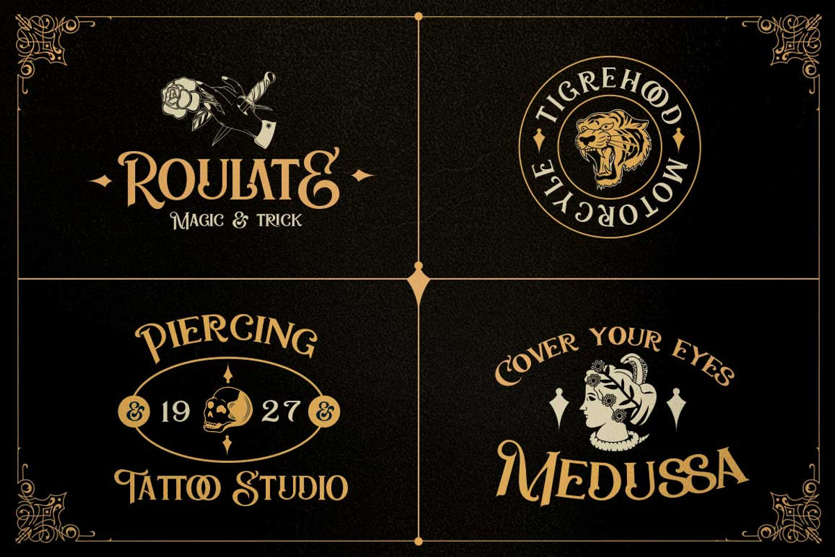 Zailander - Vintage Font + Logo Set, a Sans Serif Font by Dirtyline Studio (Photo 6 of 11)