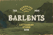 Barlents Handmade Display Font, a Handwritten Font by Letterhend Studio (Thumbnail 1 of 9)