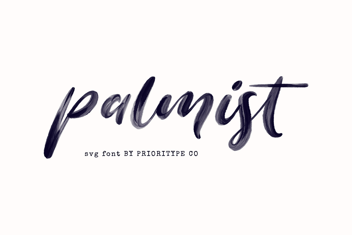 Palmist - SVG Script Font, a Script Font by Prioritype Co (Photo 1 of 10)