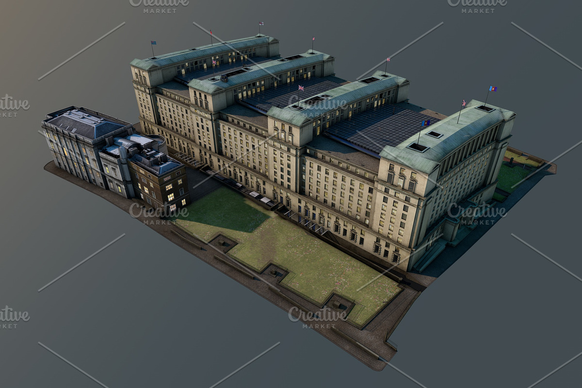Ministry of Defence, London, UK, an Architecture 3D Model by Vertex Modelling (Photo 3 of 9)
