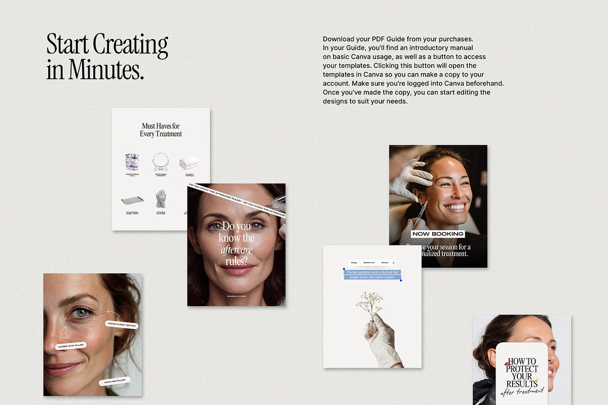 2026 Botox and Filler Instagram, a Social Media Template by Wildnun Studio (Photo 2 of 13)