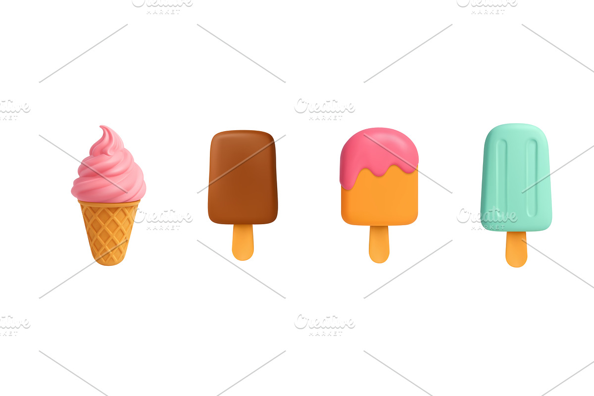 3d Collection of various, a Food Illustration by ModVector