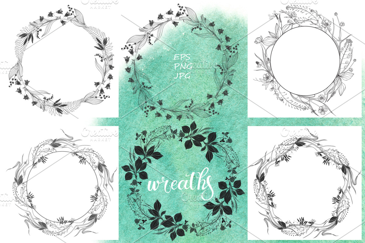 Wildherbs and flowers. Compositions., a Decorative Illustration by maritime_m (Photo 7 of 12)