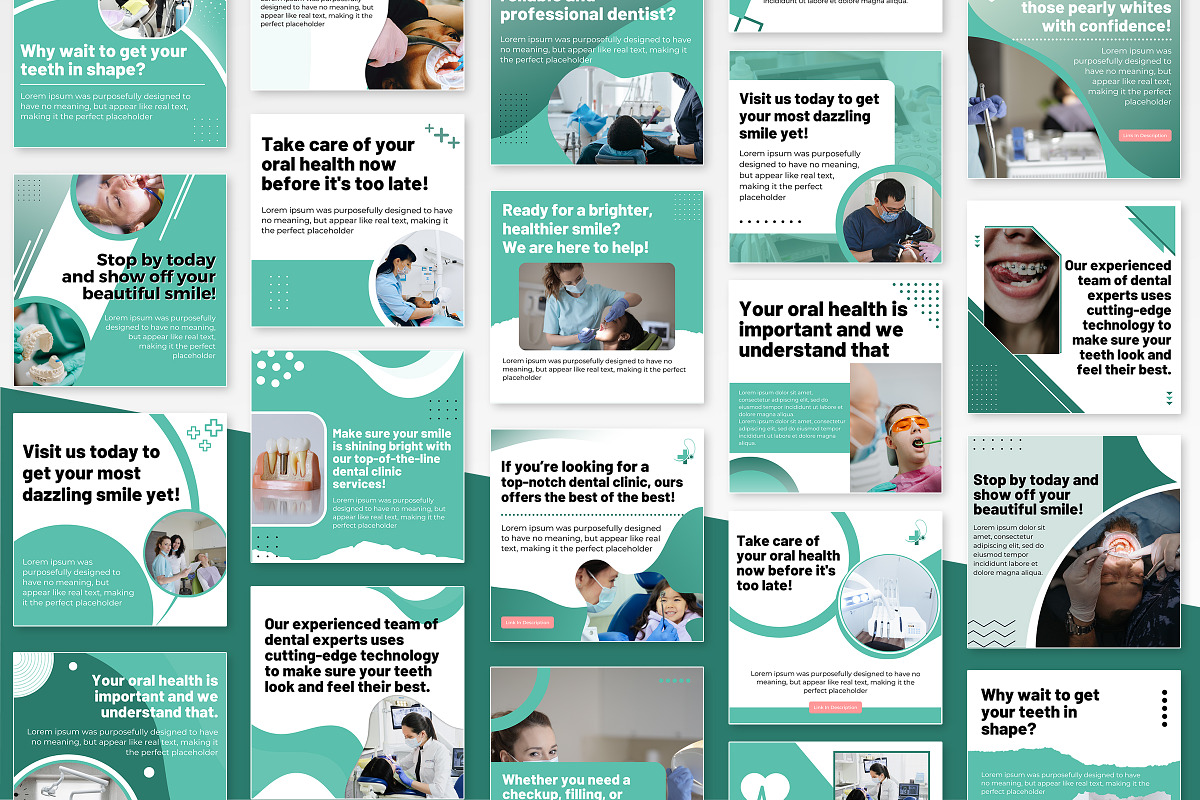 Dentist Instagram Template, a Templates & Theme by Snapybiz (Photo 3 of 10)