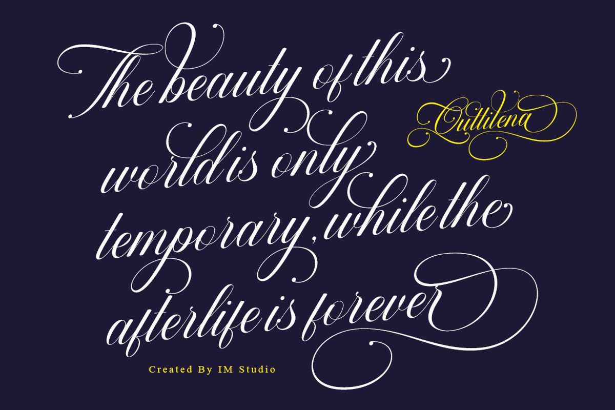 Quttilena Script, a Script Font by IM Studio (Photo 5 of 10)