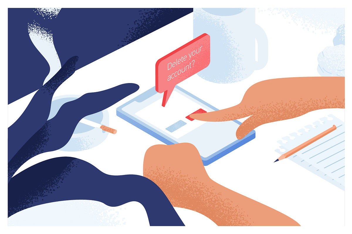 Delete account, a Technology Illustration by Good Studio (Photo 1 of 3)