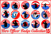 Hero Officer Badge Collection, an Object Graphic by yasushie (Thumbnail 1 of 16)