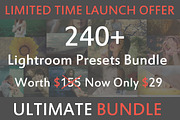 240+ Premium Lightroom Presets, an Action Add-On by PresetHut (Thumbnail 1 of 5)