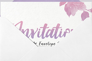 Invitation Card & Envelope Mockup