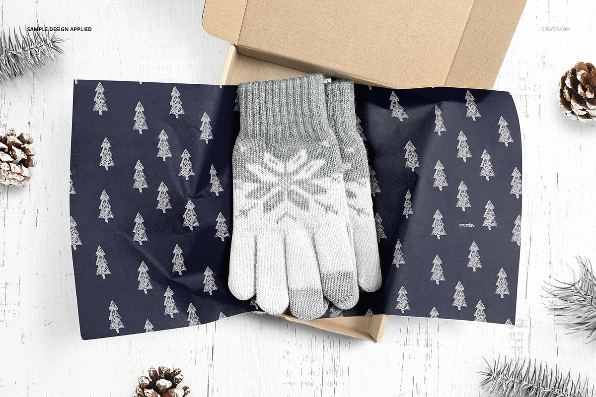 Mailer Box Tissue Paper Mockup Set, a Packaging Mockup by creatsy5 (Photo 5 of 13)