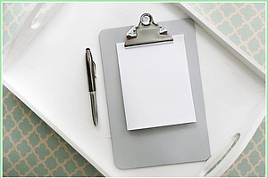 Gray clipboard mock-up