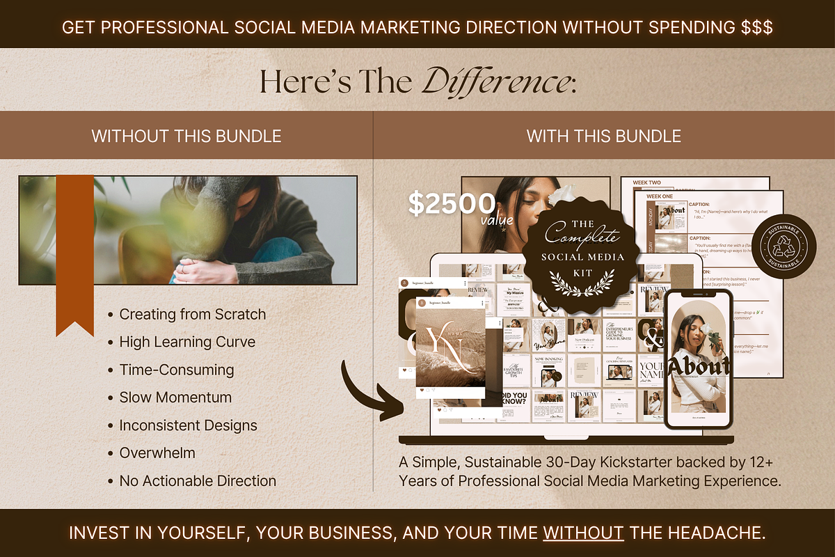 Ecru White Social Media Branding Kit, a Social Media Template by The Flossy Finch (Photo 9 of 18)