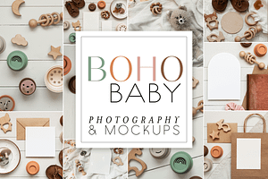 Boho Baby Mockup + Photo Bundle