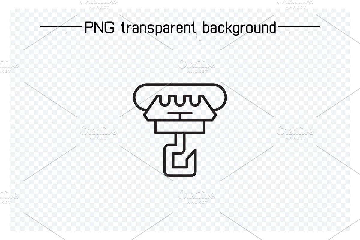 Industrial Crane Hook Line Icons, an Outline Icon by Designfour (Photo 4 of 7)